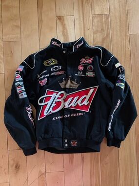 VINTAGE NASCAR JEFF HAMILTON BUDWEISER RACING JACKET M